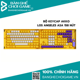 Bộ keycap akko los angeles , pbt doubleshot | asa profile | 158 nút - hàng chính hãng