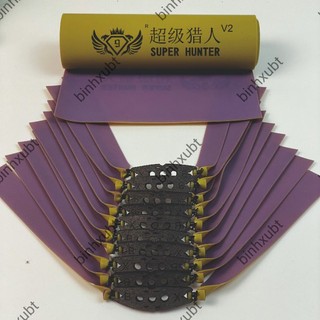 10 bộ dây thun super hunter v2 cột sẵn cột da bx xám.