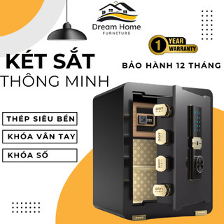 Két Sắt Điện Tử Thông Minh, Két Sắt Gắn Tường Khóa Vân Tay Khóa Số Chống Cháy Chống Trộm, an toàn cao cho gia đình