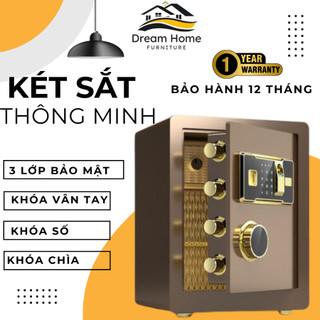Két Sắt Điện Tử Két sắt thông minh Gắn Tường Khóa Vân Tay Khóa Số Chống Cháy Chống Trộm