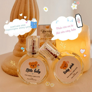 Combo 2 chai nước hoa Honeybear full size hương phấn baby vani sữa dừa