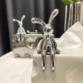 Thỏ trang trí Uforu, phụ kiện đi kèm thỏ và nơ decor sản phẩm