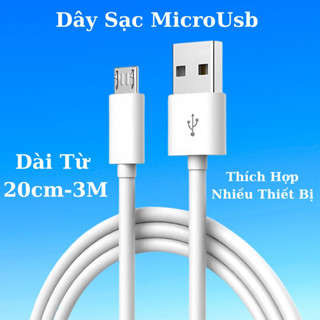 Dây Cáp Sạc Chân Microusb Dài 0.8m, 1.1m,1.35m,3m MicroUSB dây sạc nhanh siêu bền
