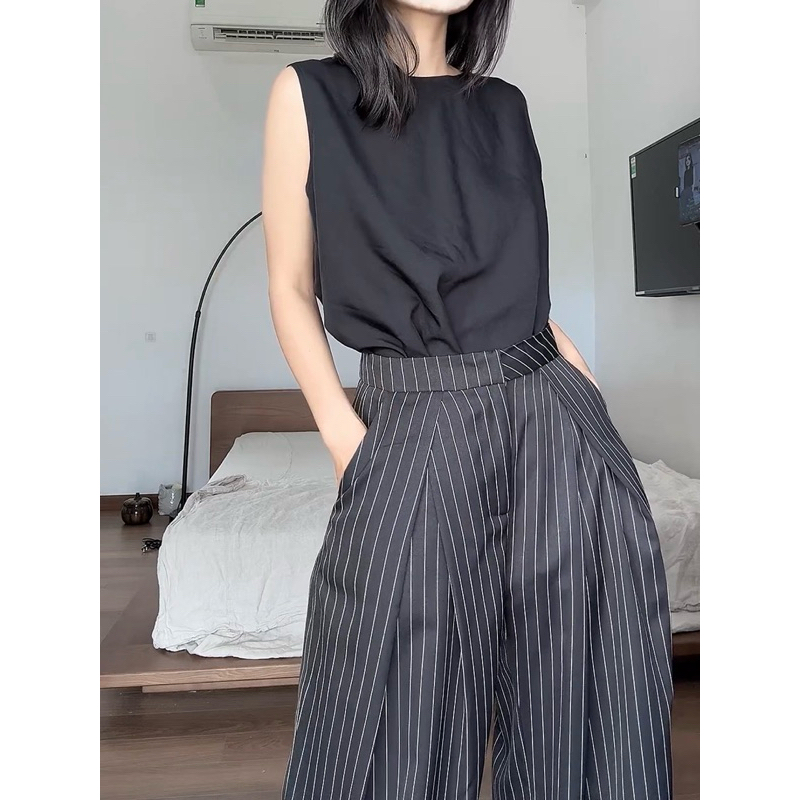 ÁO CỔ TRÒN HỞ LƯNG DÂY XOẮN PHÍA SAU | BigBuy360 - bigbuy360.vn