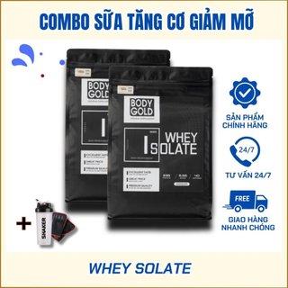 COMBO 2 TÚI- Sữa dưỡng chất Whey Isolate Tăng Cơ Giảm mỡ   BODY GOLD Túi 1KG ( HÀNG CHÍNH HÃNG)