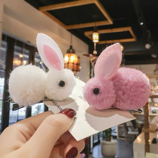 Kẹp tóc thỏ bông trang trí thú bông dễ thương cho nữ