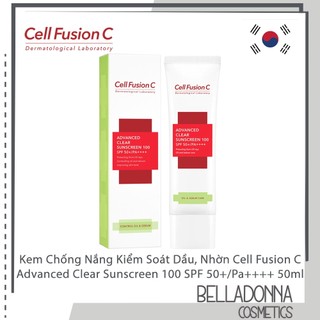 [2 Size] Kem Chống Nắng Cho Da Dầu Mụn Cell Fusion C Clear Sunscreen 100 SPF48 PA+++