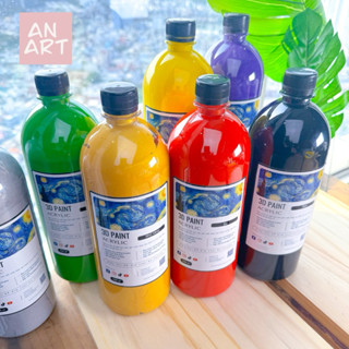 Màu Acrylic 3D - 5D 1000ml Vẽ Tranh , Vẽ Canvas , Tô Tượng , Vẽ Vải , Custom , v.v. ... Bảng Màu 1
