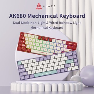   RẺ VÔ ĐỊCH  Bàn phím cơ AJAZZ AK680 Hotswap led RGB với 19 chế độ led giá cực tốt tương thích cả macOS và Windows 
