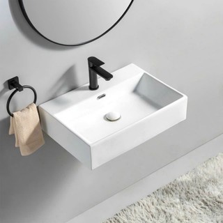 Lavabo sứ treo tường hoặc đặt bàn cao cấp, Lavabo sứ treo tường cao cấp