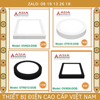  Đèn ốp nổi, đèn ốp trần Asia DOB, thân nhựa PP chịu nhiệt, Chip DOB siêu sáng, bảo hành 2 năm