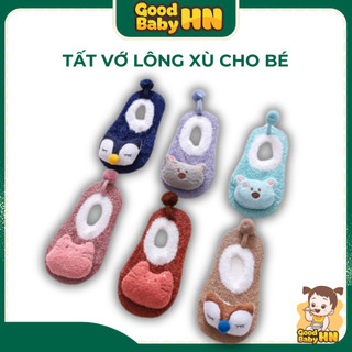 Tất Vớ lông xù hình thú có đế chống trơn trượt cho bé sơ sinh đến 3 tuổi 𝐓𝟏𝟔