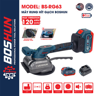 Máy rung gạch lát sàn chạy pin BOSHUN BS-RG63 Lực hút 90kg
