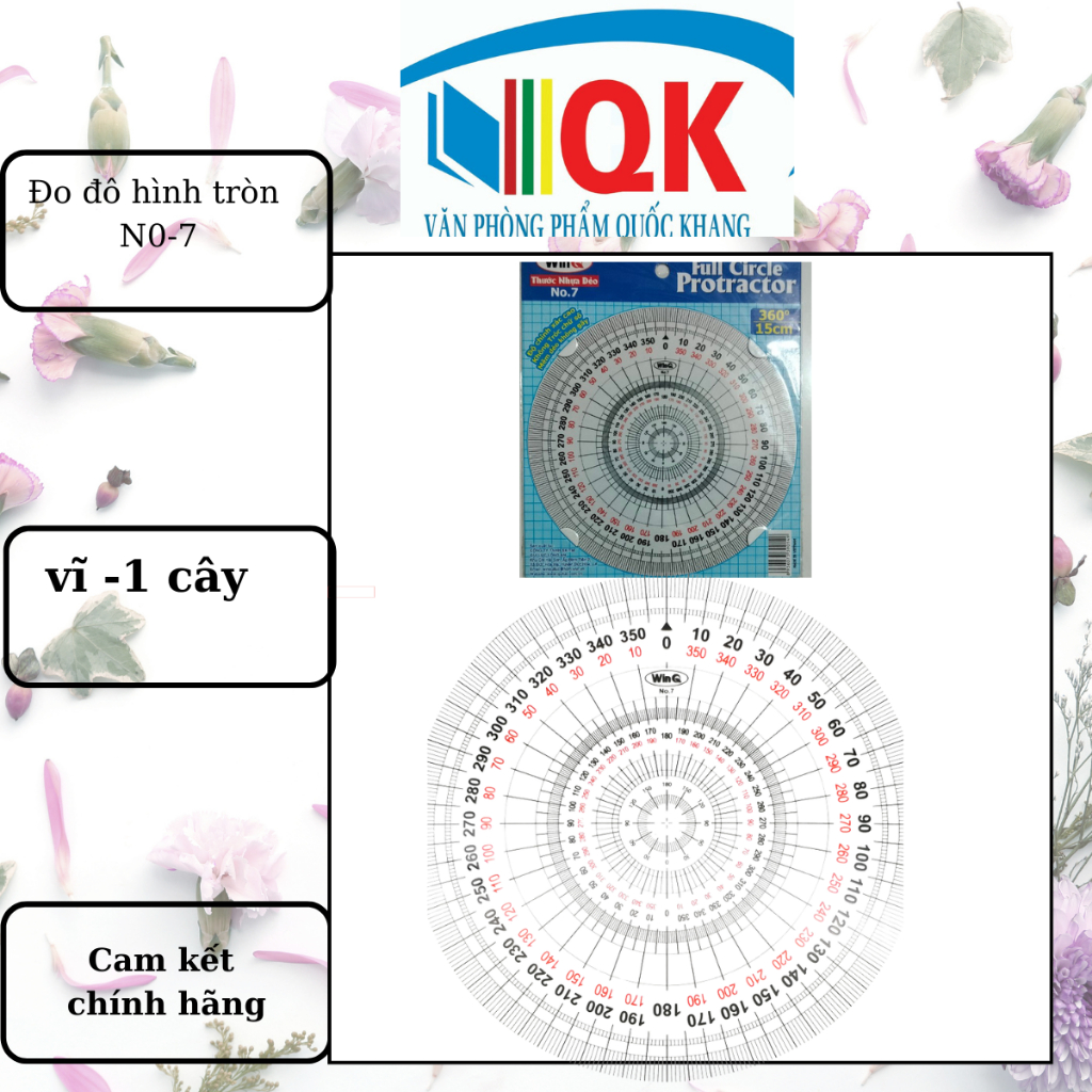 Thước đo độ tròn 360 độ No.7 WinQ