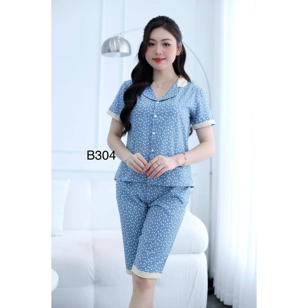 bộ đồ mặc nhà, bộ lửng nữ đẹp, chất lụa thái mềm k nhăn