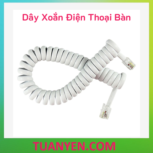 DÂY CÁP XOẮN LÒ XO CHO ĐIỆN THOẠI BÀN CÁC LOẠI - LOẠI TỐT