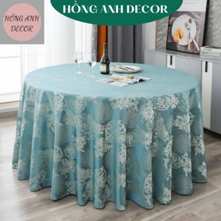 Khăn Trải Bàn Vải Polyester Cao Cấp Họa Tiết Hoa Thêu Phong Cách Châu Âu Khăn Trải Bàn Ăn Khách Sạn Nhà Hàng