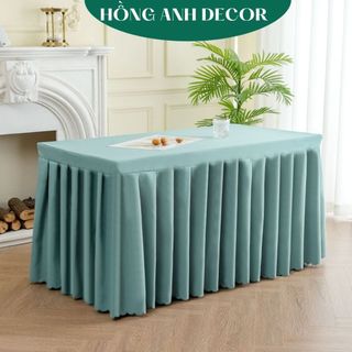 Khăn trải bàn váy chữ nhật cao cấp khăn trải bàn spa khăn trải bàn khách sạn khăn trải bàn hội nghị văn phòng triễn lãm