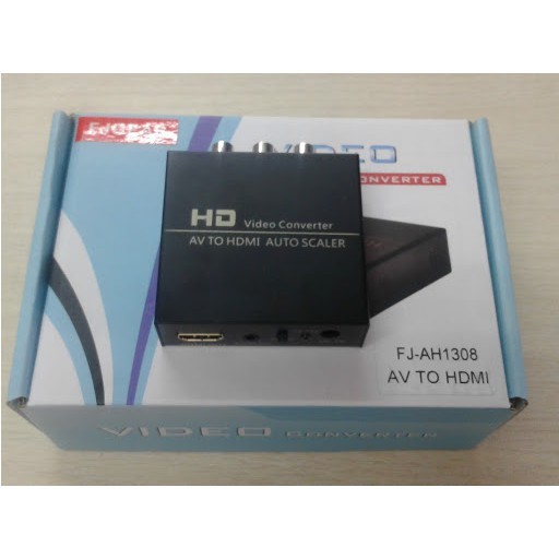 Hộp chuyển tín hiệu AV to HDMI  FJ-AH1308- AV to HDMI converter chính hãng FJGEAR