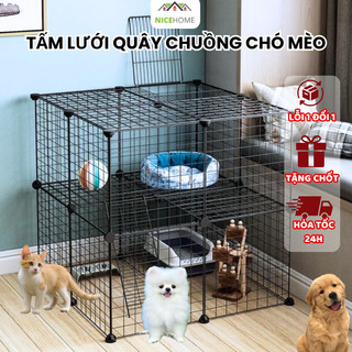 [TẶNG CHỐT] - TẤM LƯỚI QUÂY CHUỒNG CHÓ, MÈO, THỎ, LÀM LỒNG CHUỘT, CHIM ĐA NĂNG TẤM LƯỚI GHÉP CHUỒNG CHO PET YÊU