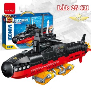 Đồ chơi lắp ráp Sluban K0886 - Xếp Hình Tàu Ngầm Hạt Nhân Lớp Kilo 094 + 396 mảnh ( mẫu lớn )