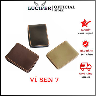 Ví sen 7 da thật bóp nam cao cấp đựng tiền ví kẹp tiền nhiều ngăn đẹp đựng thẻ