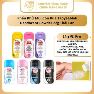  Phấn Khử Mùi Con Rùa Taoyeablok Deodorant Powder 22g Thái Lan Khử Mùi Ngăn Tiết Mồ Hôi - Hinohouse 