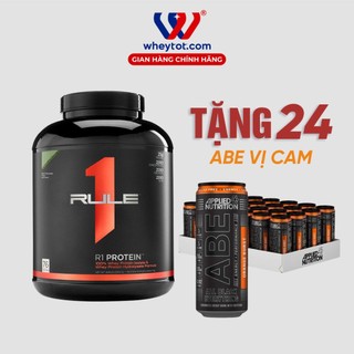 Combo tiết kiệm Whey Protein Rule 1 kèm 24 lon nước tăng lực vị cam