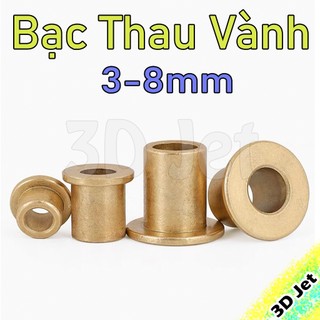 Bạc thau, Bạc đồng tự bôi trơn Có Vành 3mm 4mm 5mm, bac thau boi tron, bac dong vong bi, vòng bi tự bôi trơn, dong thau