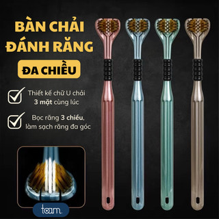 Bàn chải đánh răng đa chiều chải 3 mặt, hộp 4 chiếc lông mềm đánh bay mọi mảng bám