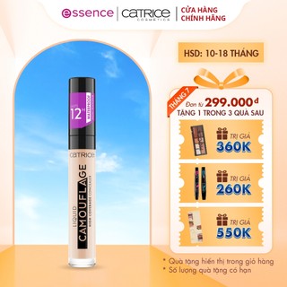  Che khuyết điểm 12h Catrice Liquid Camouflage High Coverage Concealer che mụn thâm nám 5ml