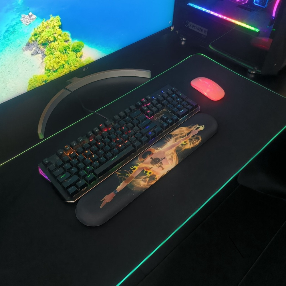 Kê tay bàn phím Silicon siêu mềm, đàn hồi tốt, giúp chống mỏi khi gõ bàn phím trong thời gian dài | BigBuy360 - bigbuy360.vn