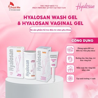 Bộ Dung Dịch Vệ Sinh  + Gel Phụ Khoa Hyalosan Dr. Muller Pharma An Toàn Cho Cả Phụ Nữ Có Thai, Cho Con Bú