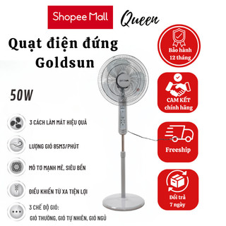 Quạt điện đứng 6040 chính hãng Goldsun, điều khiển từ xa, tiết kiệm điện