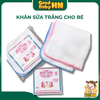 Khăn sữa trắng cho bé Sơ Sinh loại 2 3 4 lớp (1 túi gồm 10 chiếc)