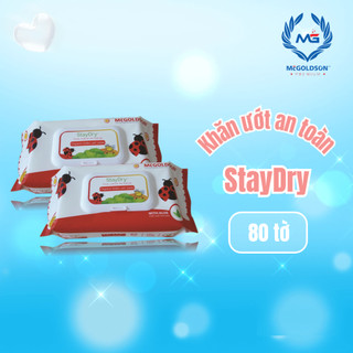Khăn ướt Trẻ em StayDry 80 Tờ không hương