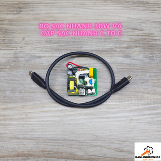 Combo bo mạch sạc nhanh 30w và cáp sạc nhanh c to c