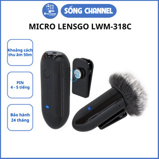 Micro Thu Âm Không Dây Lensgo LWM-318C Chính Hãng Bảo Hành 12 Tháng
