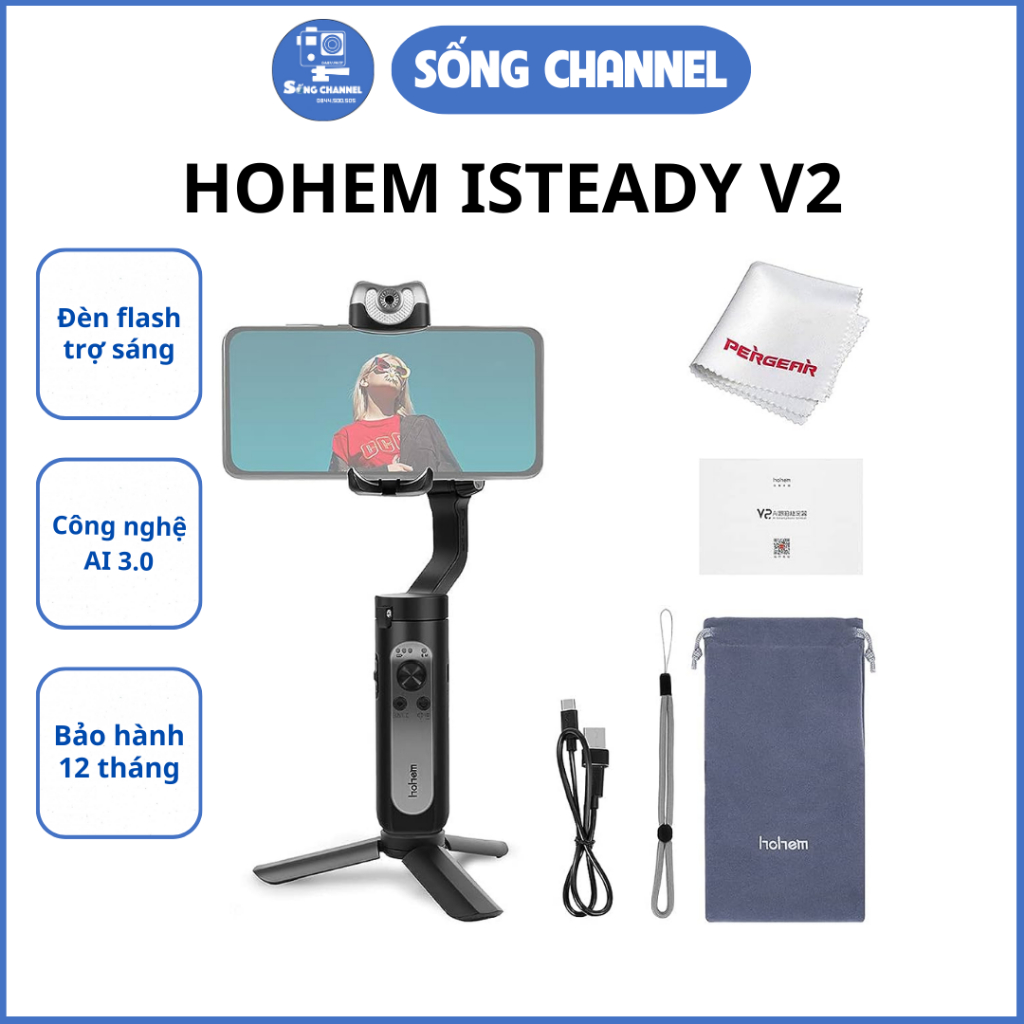 Gimbal Tay Cầm Chống Rung Hohem iSteady V2 (New) Công Nghệ AI