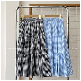 Chân váy caro 3 tầng