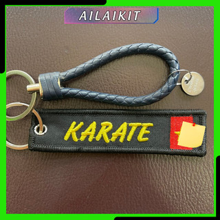 {Móc khóa Karate } Vải thêu vi tính Lưu Niệm Móc Khóa Lưu Niệm Ailaikit