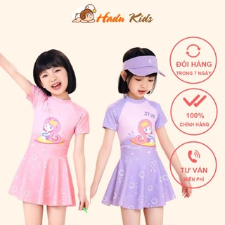   10-46kg  Váy bơi trẻ em kèm mũ có mút ngực hàng đẹp Áo tắm cho bé gái bikini đồ bơi trẻ em liền thân Hadukid 