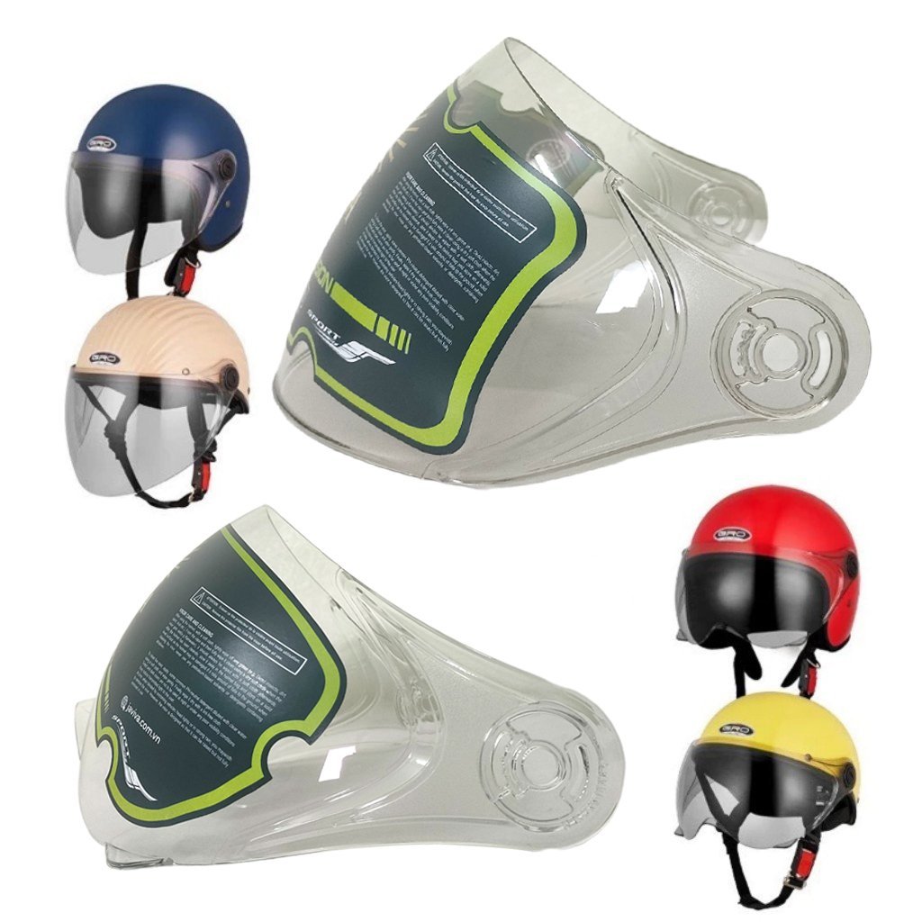 Kính gắn mũ bảo hiểm Gro thay thế các dòng nửa đầu , 3/4 chất lượng cao