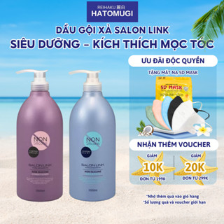 Dầu gội xả Salonlink Non-Silicon siêu dưỡng 1000ml Nhật Bản - Hatomugi