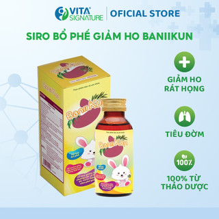 Siro ho bổ phế baniikun- 100% thảo dược - chai 90ml