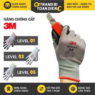 Găng tay lao động 3M chống cắt level 1 thoáng khí ôm tay, thao tác cơ khí an toàn Bao tay chống cắt