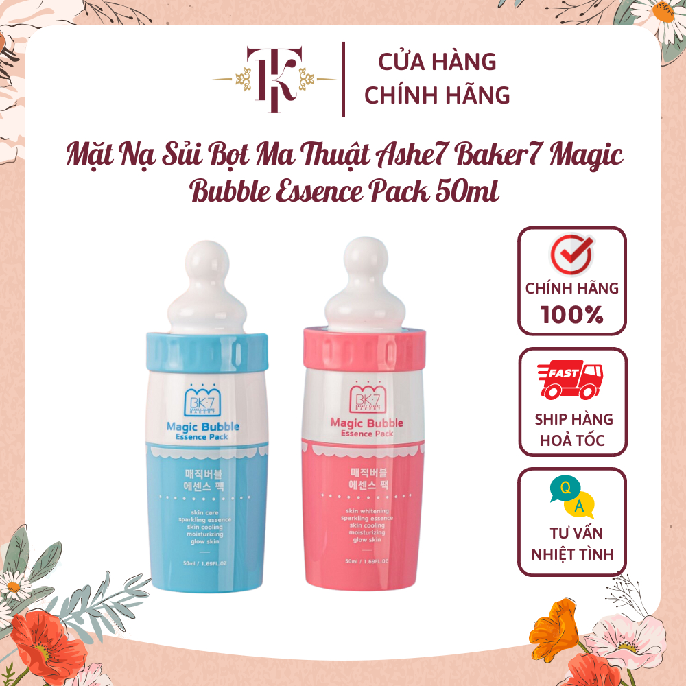 Mặt Nạ Sủi Bọt Ma Thuật Ashe7 Baker7 Magic Bubble Essence Pack 50ml