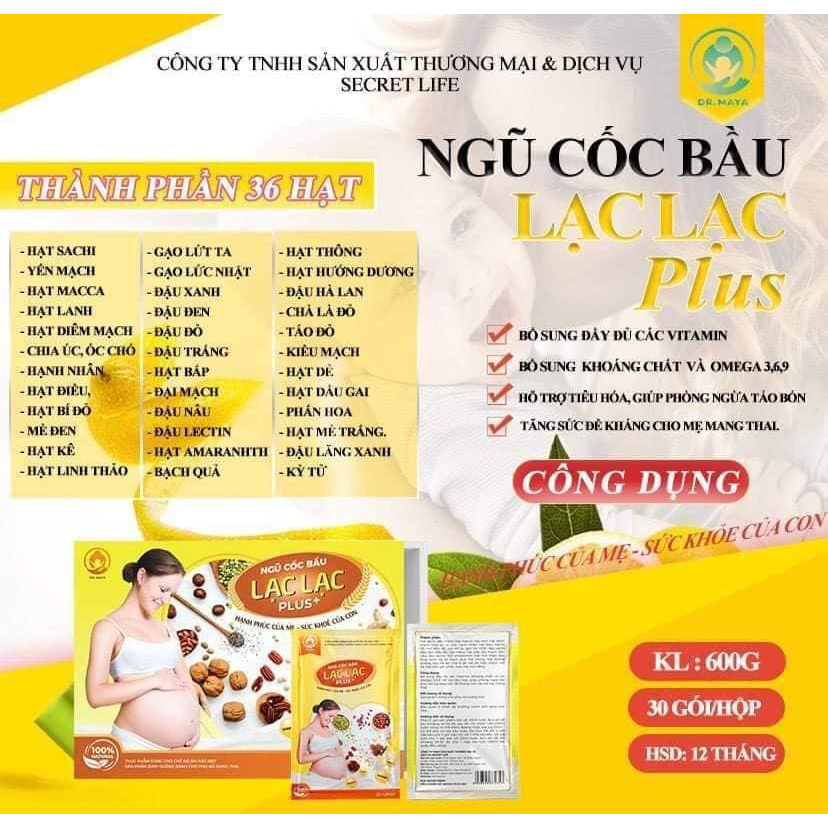 Ngũ cốc bầu Lạc Lạc Dr.maya 600g (30 gói)