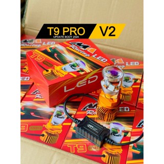 Đèn Led Bi Cầu T9 Pro V2 2024 60W MA RACING Ánh Sáng Trắng, Chân H4 Lắp Đèn Xe Máy
