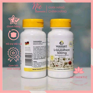 Viên uống Warnke L-Glutathione 500mg hỗ trợ trắng da 100viên